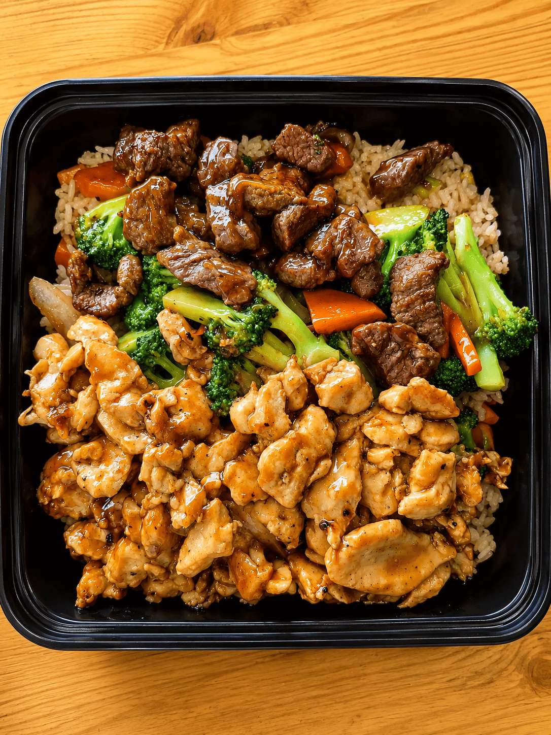 Umami Station hibachi chicken and beef combo